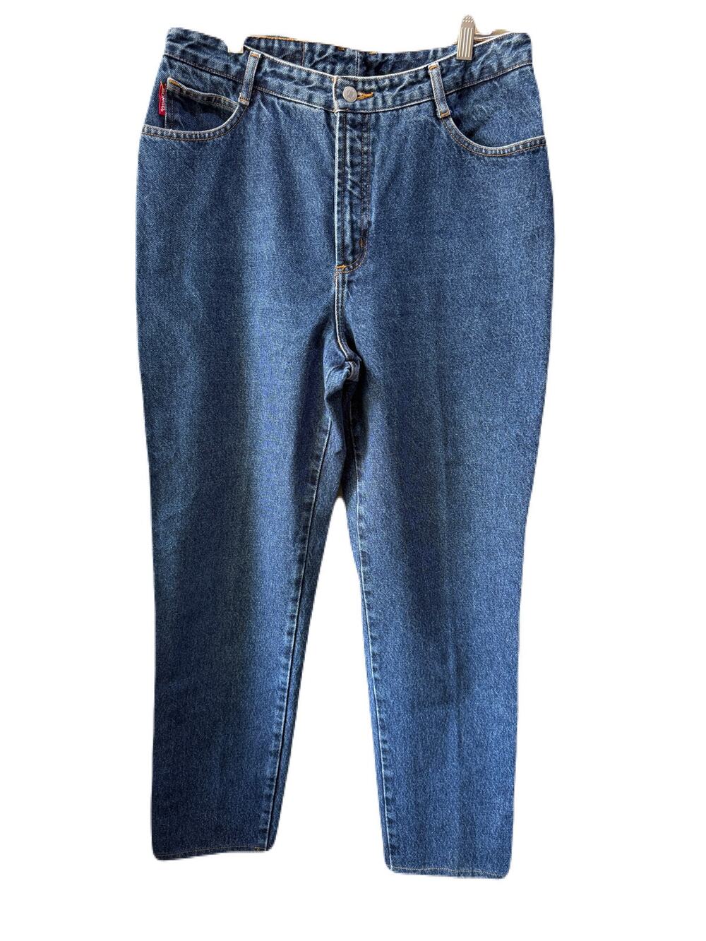Vintage Bongo Tall High Rise Denim Jeans 100% Cotton Med Wash Waist 32 Inseam 29